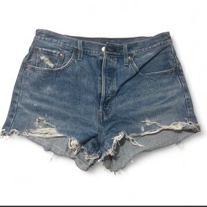 Levi Denim Distressed Women Shorts